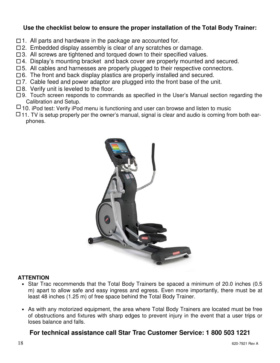 Star Trac E-TBTe User Manual | Page 17 / 53