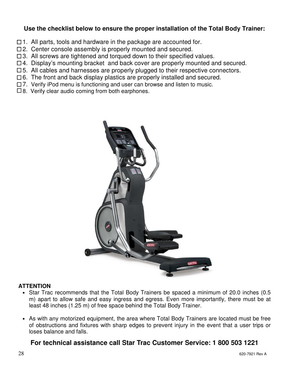 Star Trac E-TBTe User Manual | Page 27 / 53