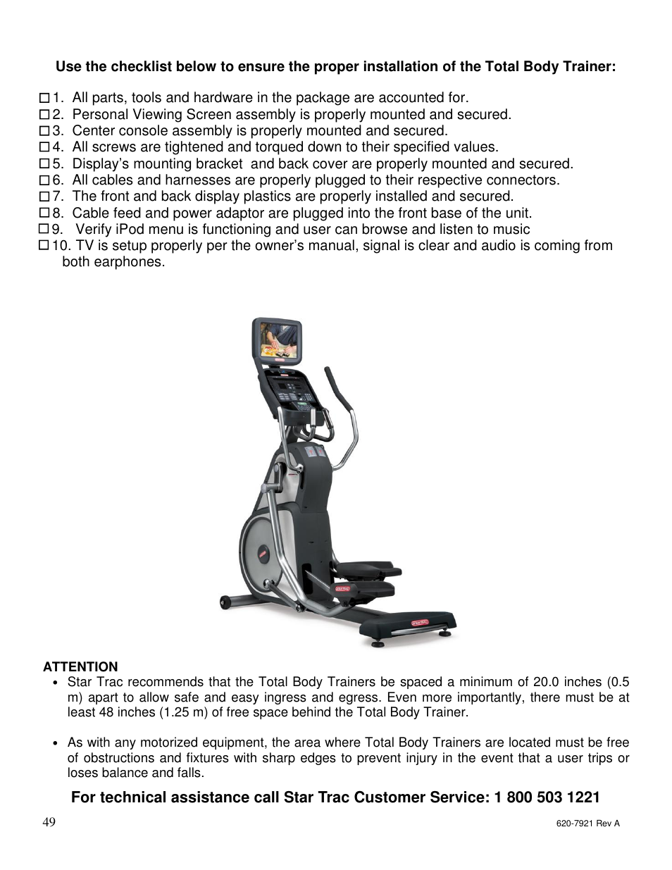 Star Trac E-TBTe User Manual | Page 48 / 53