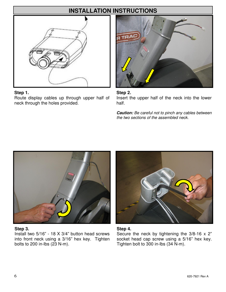 Installation instructions | Star Trac E-TBTe User Manual | Page 5 / 53