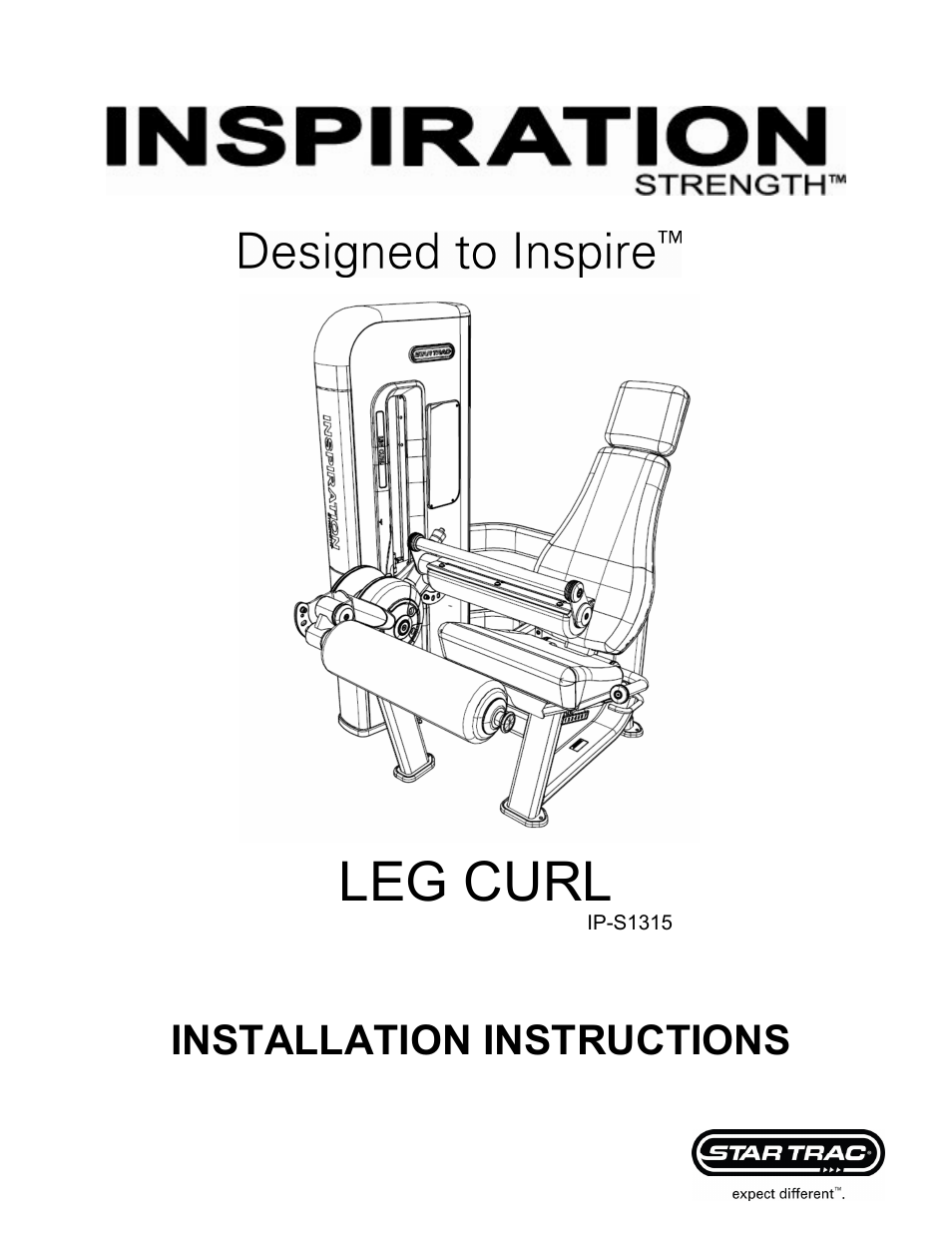 Star Trac LEG CURL IP-S1315 User Manual | 14 pages