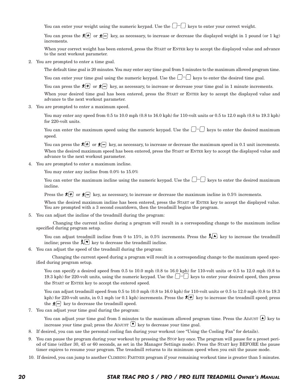 Star Trac Pro S User Manual | Page 22 / 60