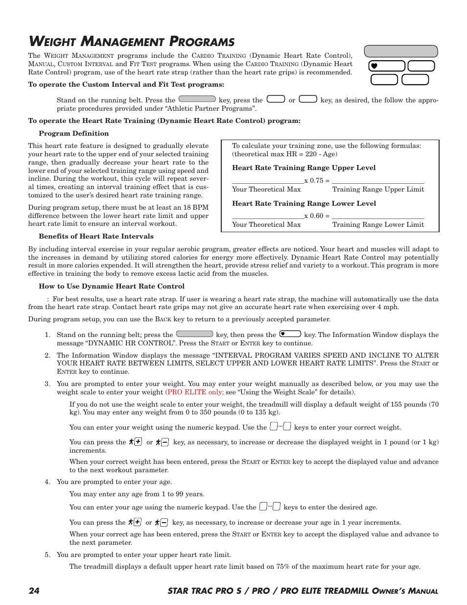 Eight, Anagement, Rograms | Star Trac Pro S User Manual | Page 26 / 60