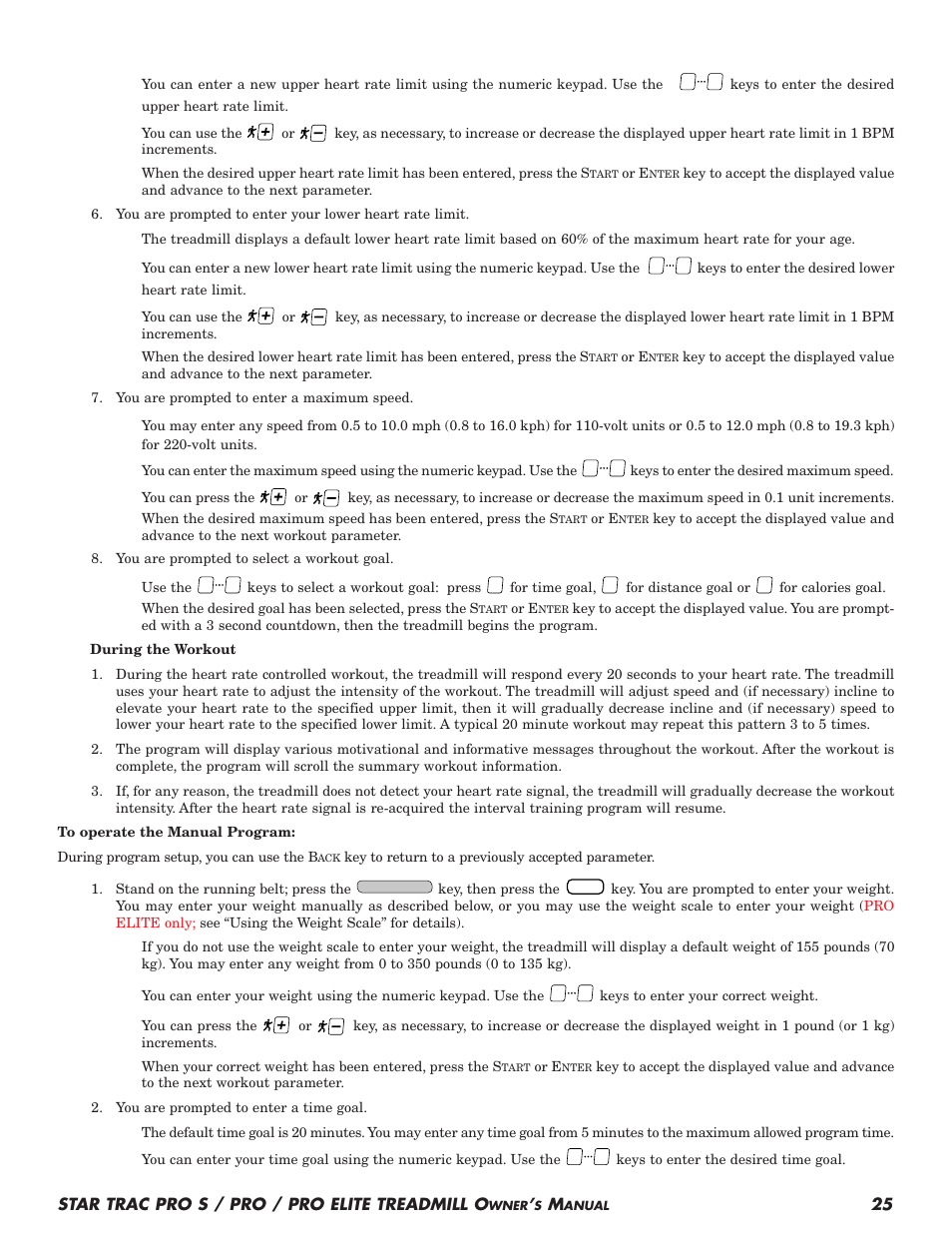 Star trac pro s / pro / pro elite treadmill o | Star Trac Pro S User Manual | Page 27 / 60