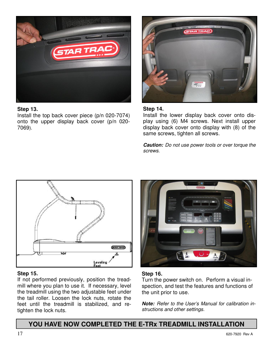 Star Trac 620-7920 User Manual | Page 16 / 52