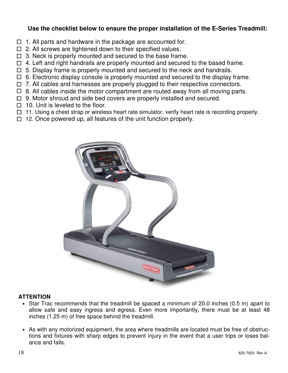 Star Trac 620-7920 User Manual | Page 17 / 52