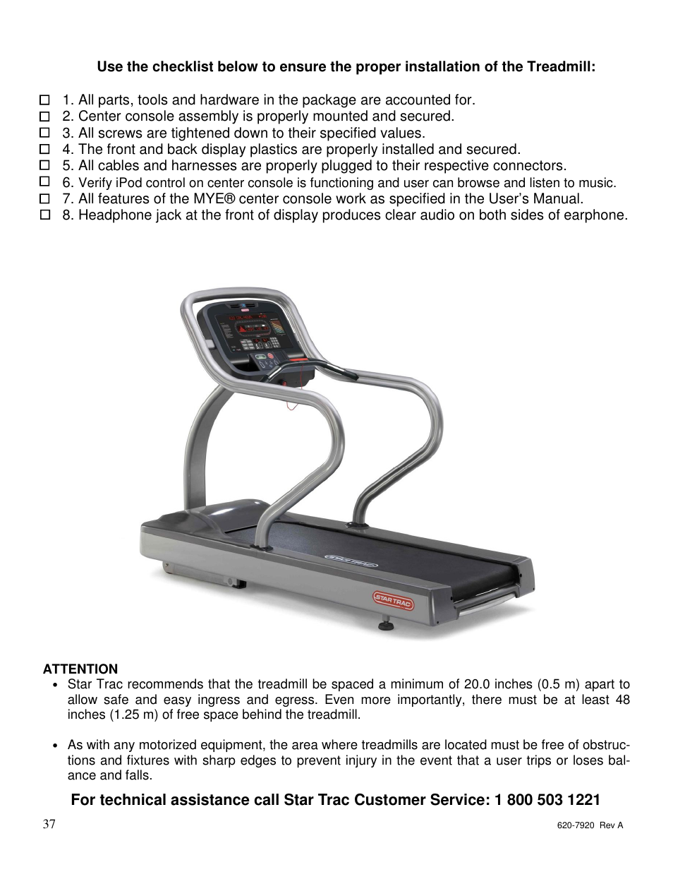 Star Trac 620-7920 User Manual | Page 36 / 52