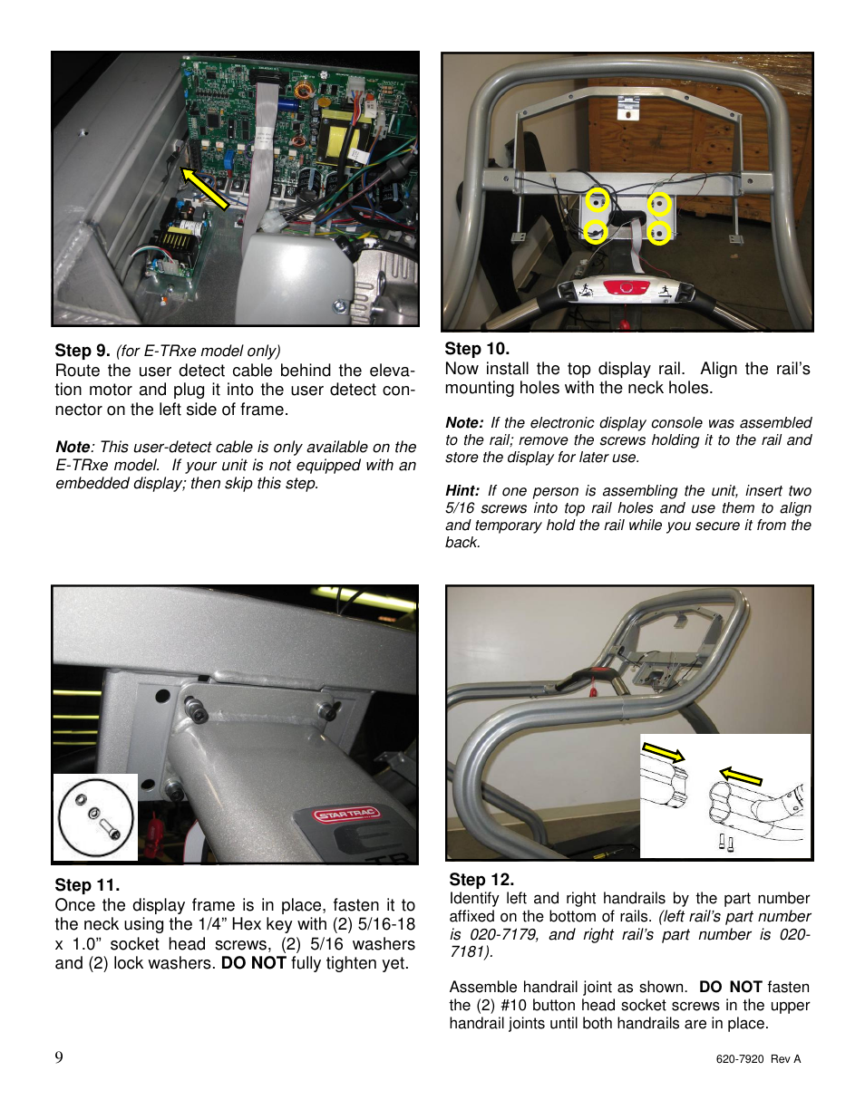Star Trac 620-7920 User Manual | Page 8 / 52
