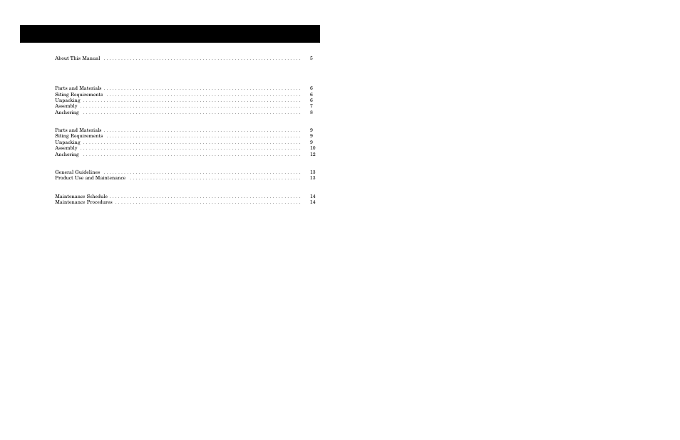 Able of, Ontents | Star Trac Instinct Olympic Bench User Manual | Page 2 / 10