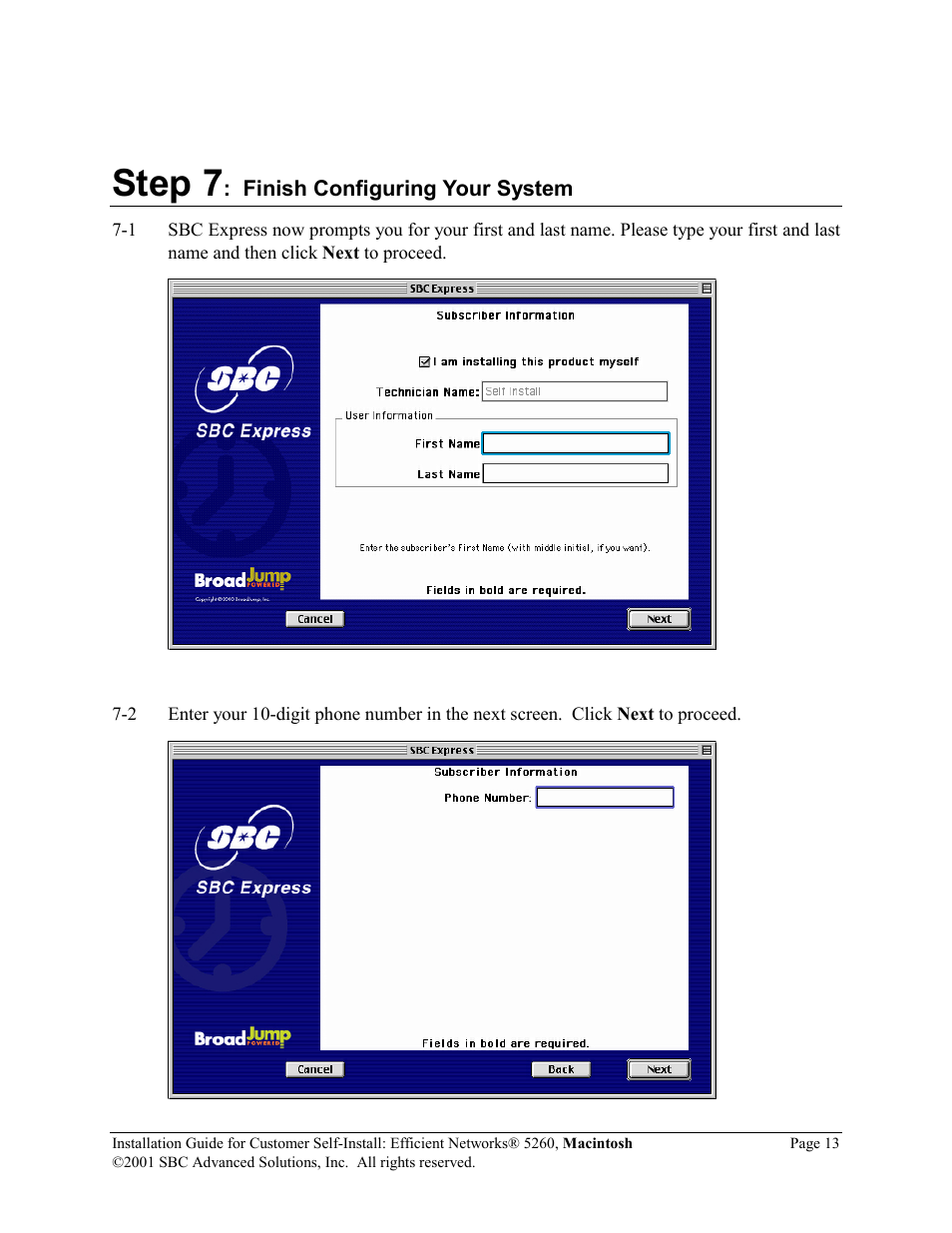 Step 7 | SBC comm Efficient Networks 5260 User Manual | Page 14 / 28