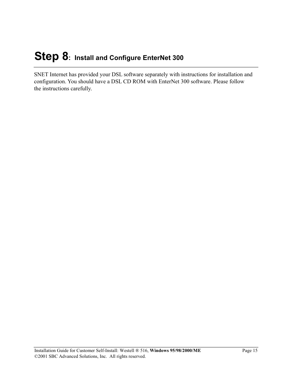 Step 8 | SBC comm Efficient Networks 5260 User Manual | Page 16 / 28