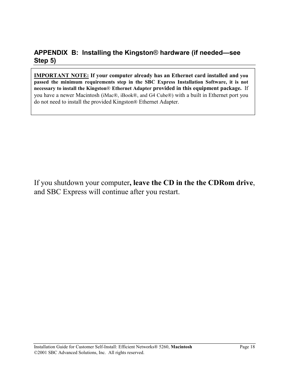 SBC comm Efficient Networks 5260 User Manual | Page 19 / 28