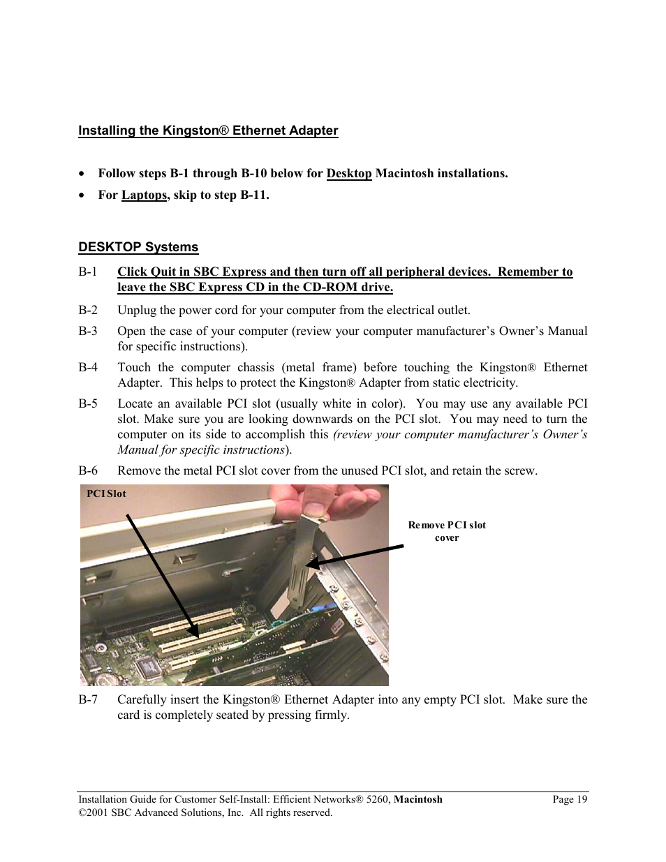 SBC comm Efficient Networks 5260 User Manual | Page 20 / 28