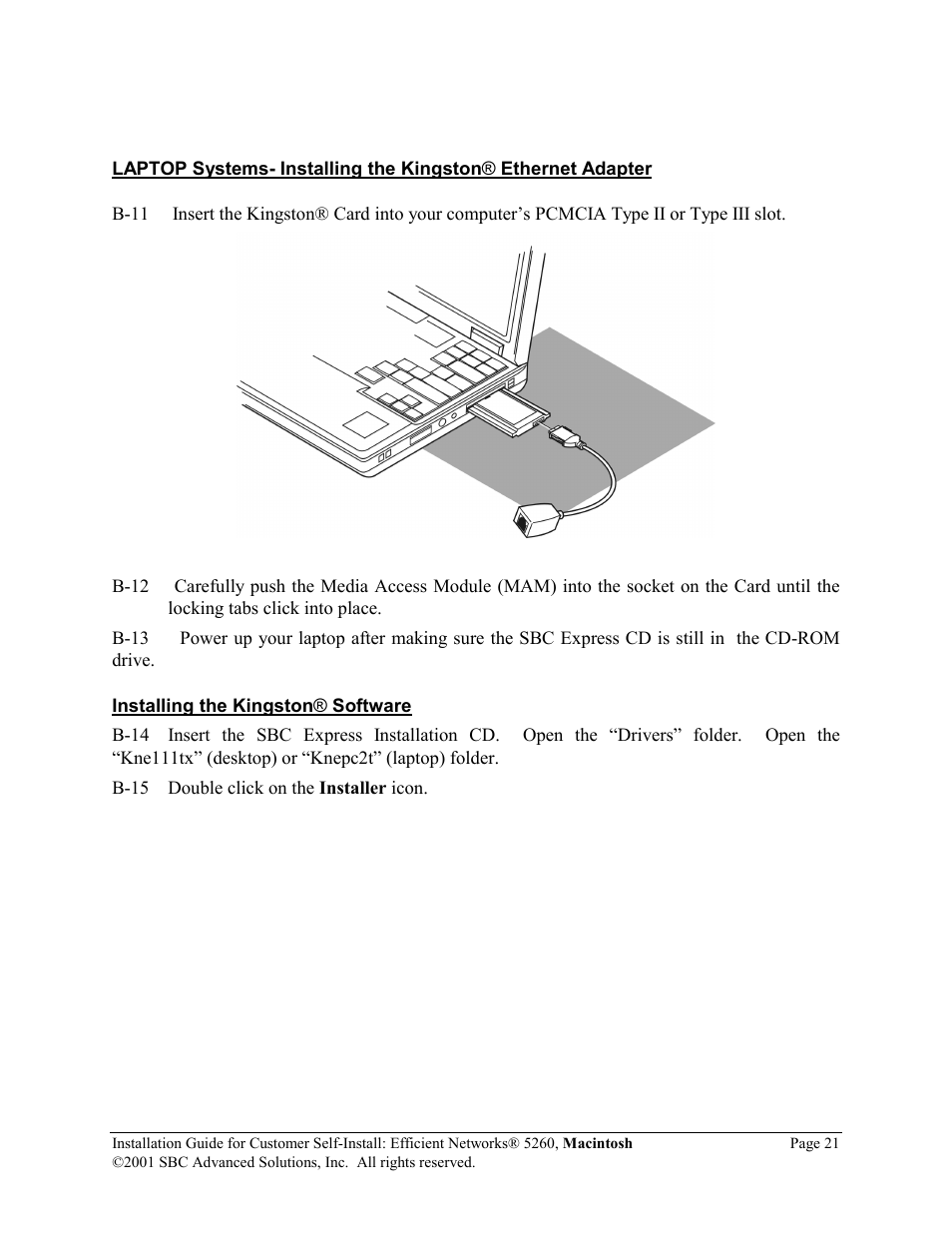 SBC comm Efficient Networks 5260 User Manual | Page 22 / 28