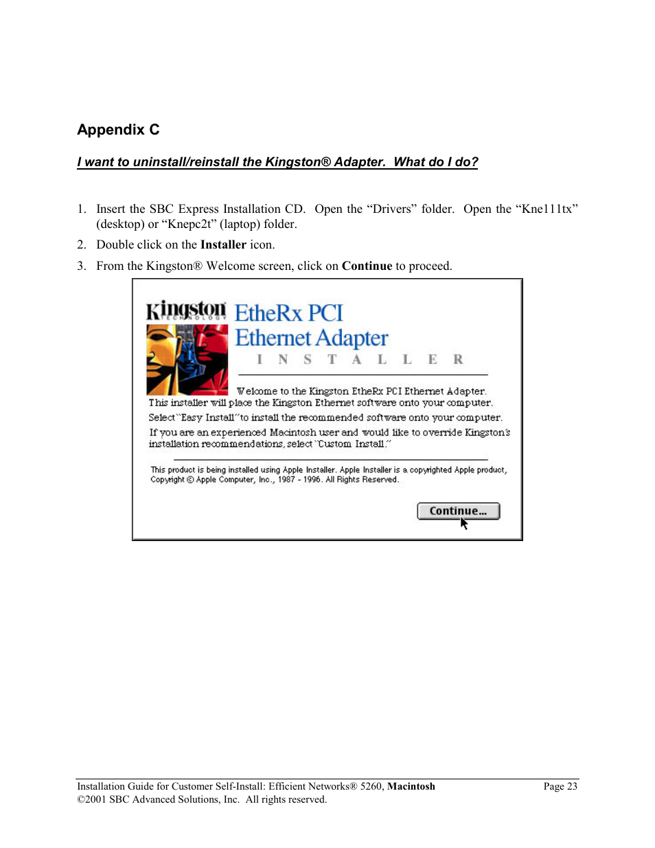 SBC comm Efficient Networks 5260 User Manual | Page 24 / 28