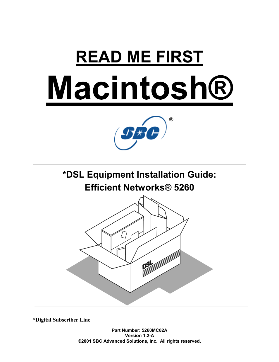 SBC comm Efficient Networks 5260 5260MC02A User Manual | 30 pages