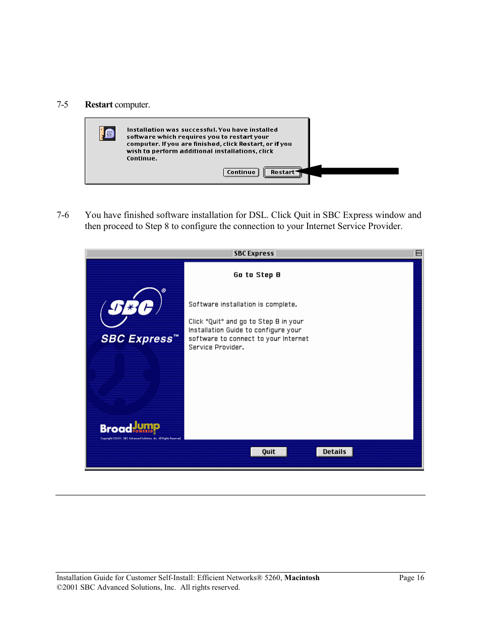 SBC comm Efficient Networks 5260 5260MC02A User Manual | Page 17 / 30