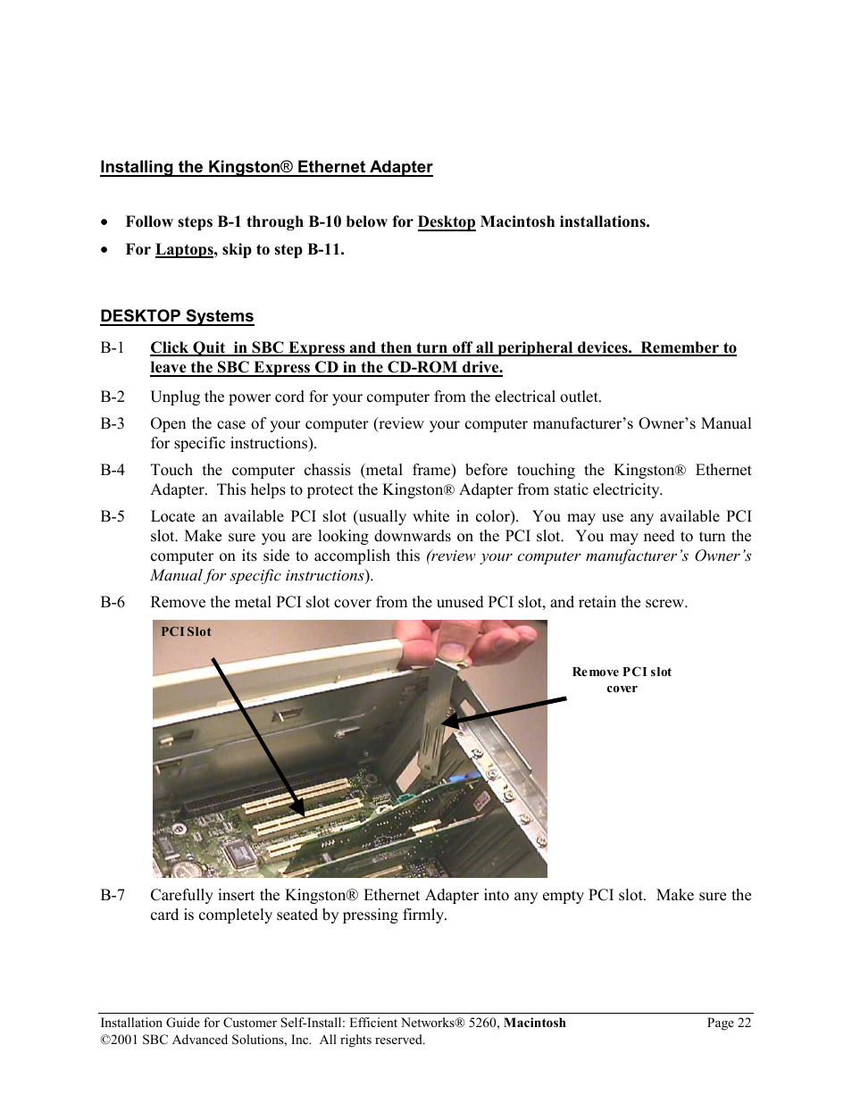 SBC comm Efficient Networks 5260 5260MC02A User Manual | Page 23 / 30