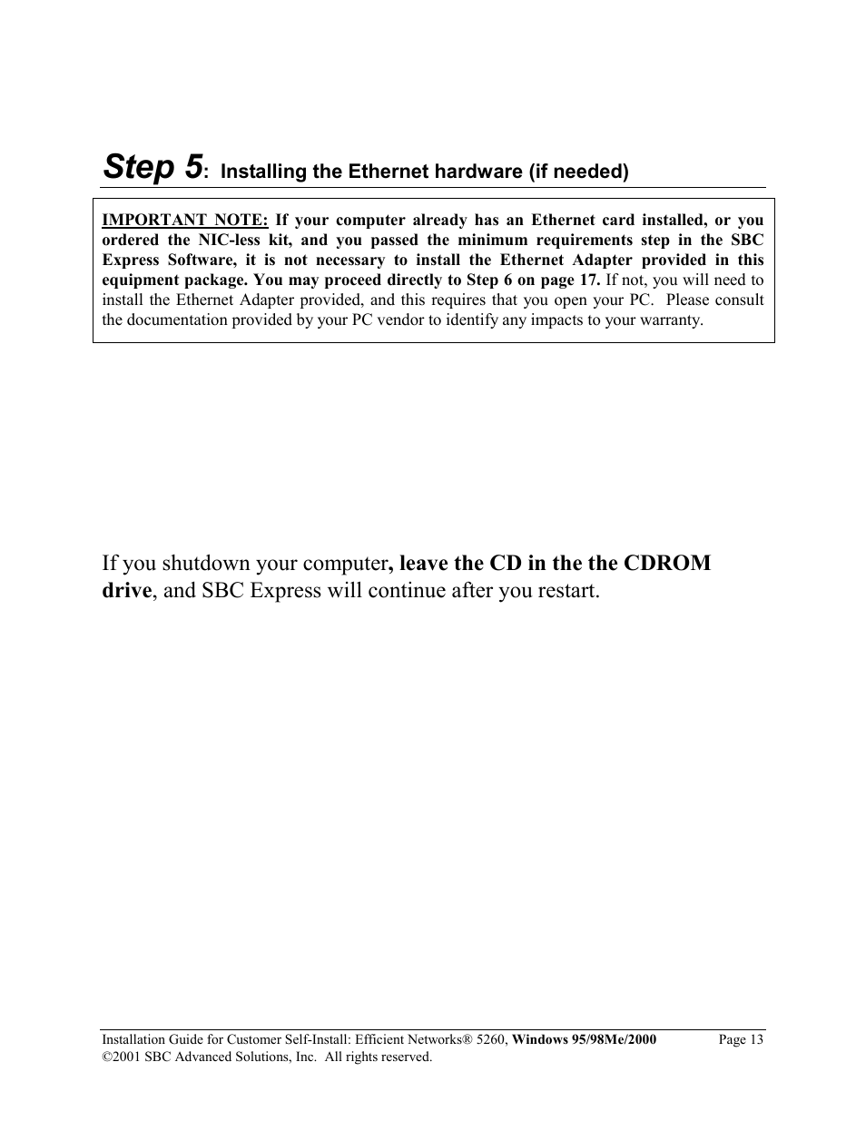 Step 5 | SBC comm 52609X02 User Manual | Page 14 / 28