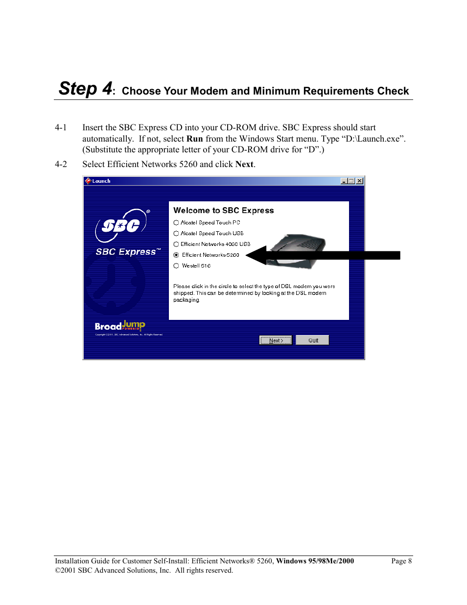 Step 4 | SBC comm 52609X02 User Manual | Page 9 / 28