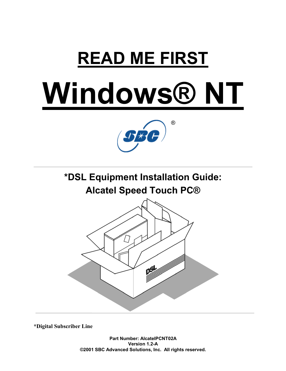 SBC comm Alcatel Speed Touch PC AlcatelPCNT02A User Manual | 33 pages