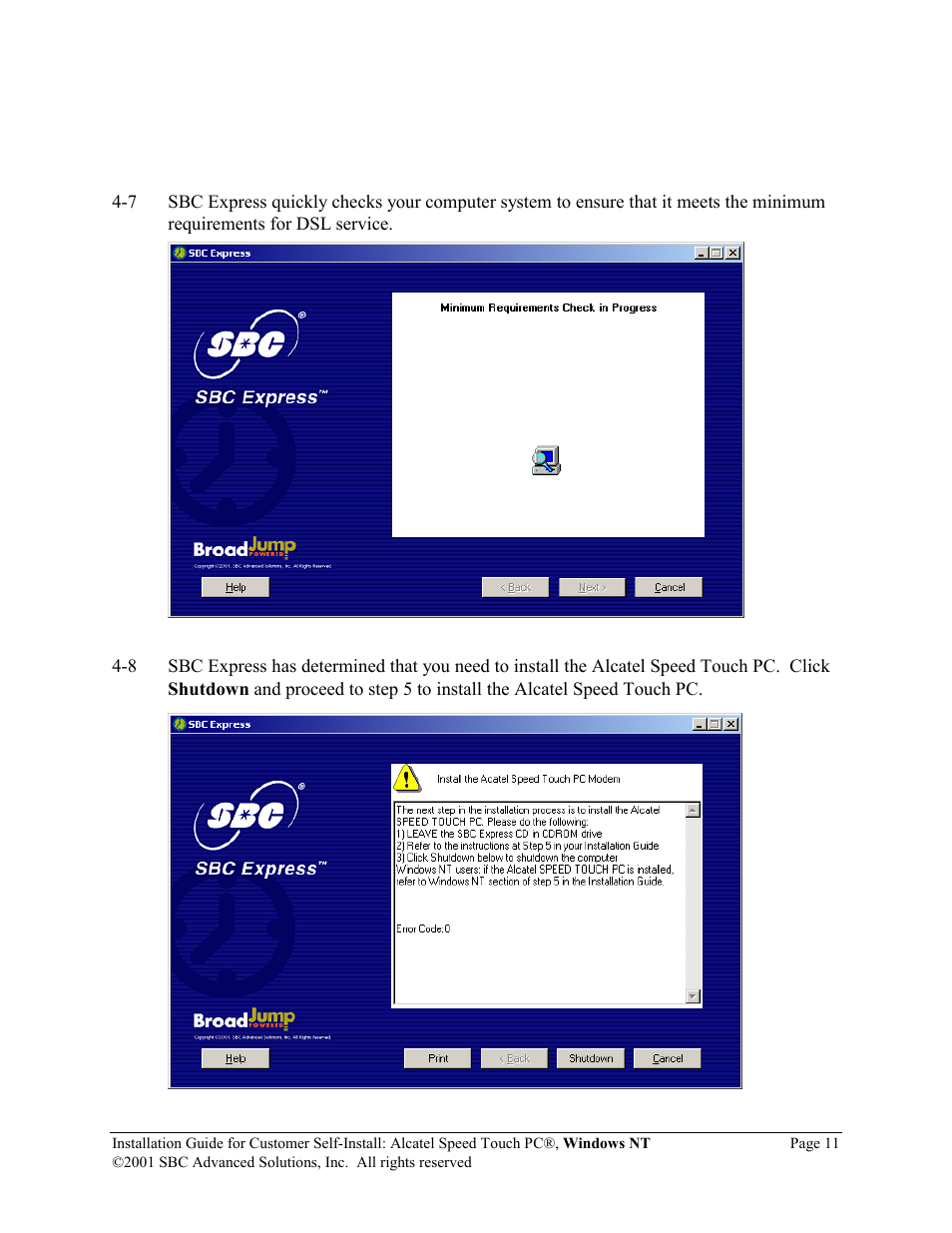 SBC comm Alcatel Speed Touch PC AlcatelPCNT02A User Manual | Page 12 / 33