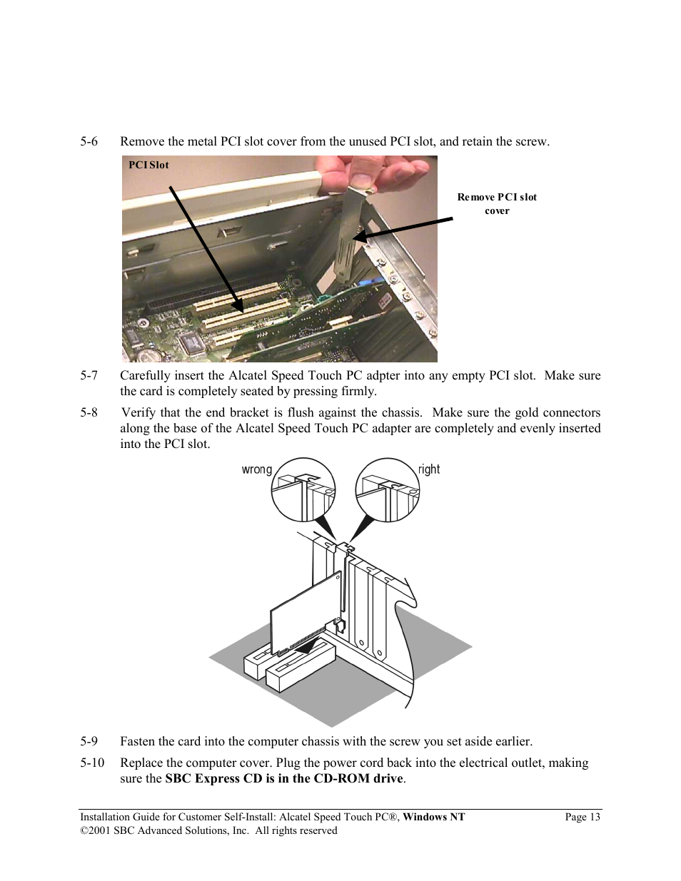 SBC comm Alcatel Speed Touch PC AlcatelPCNT02A User Manual | Page 14 / 33