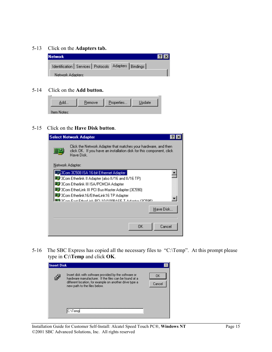 SBC comm Alcatel Speed Touch PC AlcatelPCNT02A User Manual | Page 16 / 33