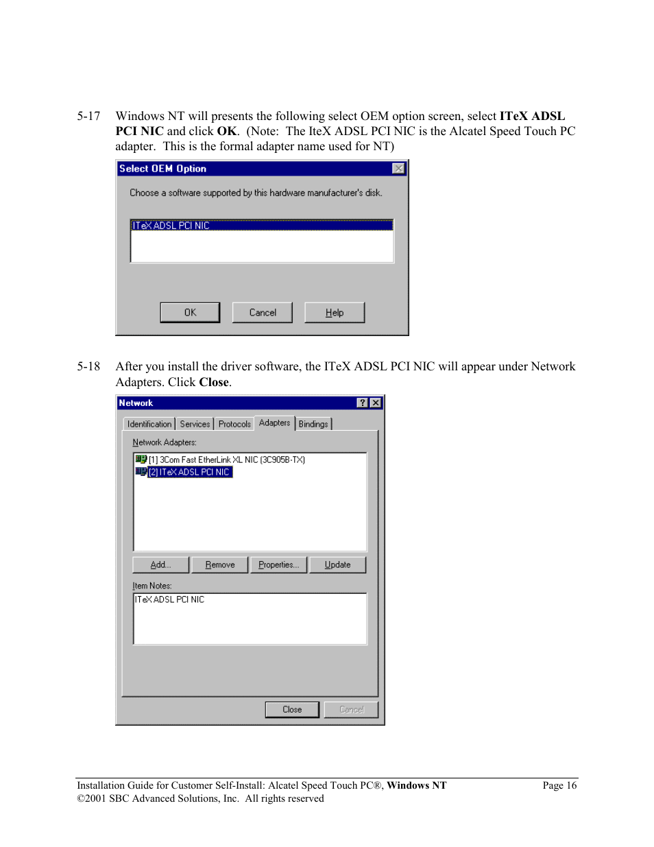 SBC comm Alcatel Speed Touch PC AlcatelPCNT02A User Manual | Page 17 / 33