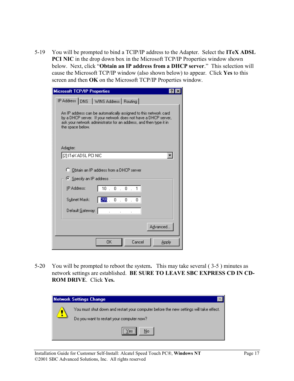 SBC comm Alcatel Speed Touch PC AlcatelPCNT02A User Manual | Page 18 / 33