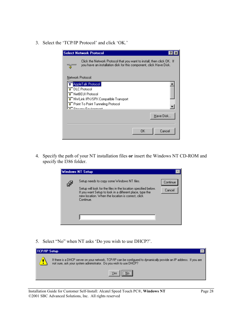 SBC comm Alcatel Speed Touch PC AlcatelPCNT02A User Manual | Page 29 / 33