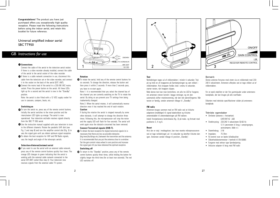 Philips SBC TT950 User Manual | 13 pages