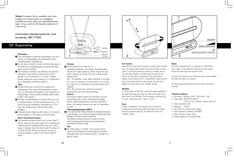 Brugsanvisning | Philips SBC TT950 User Manual | Page 13 / 13
