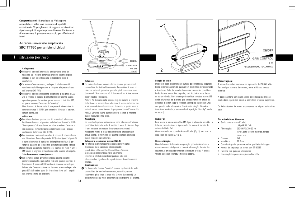 Istruzioni per l’uso | Philips SBC TT950 User Manual | Page 6 / 13