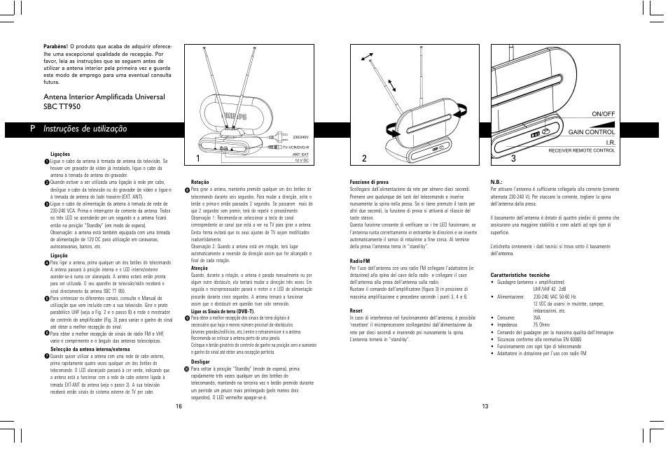 Lnstruções de utilização | Philips SBC TT950 User Manual | Page 8 / 13