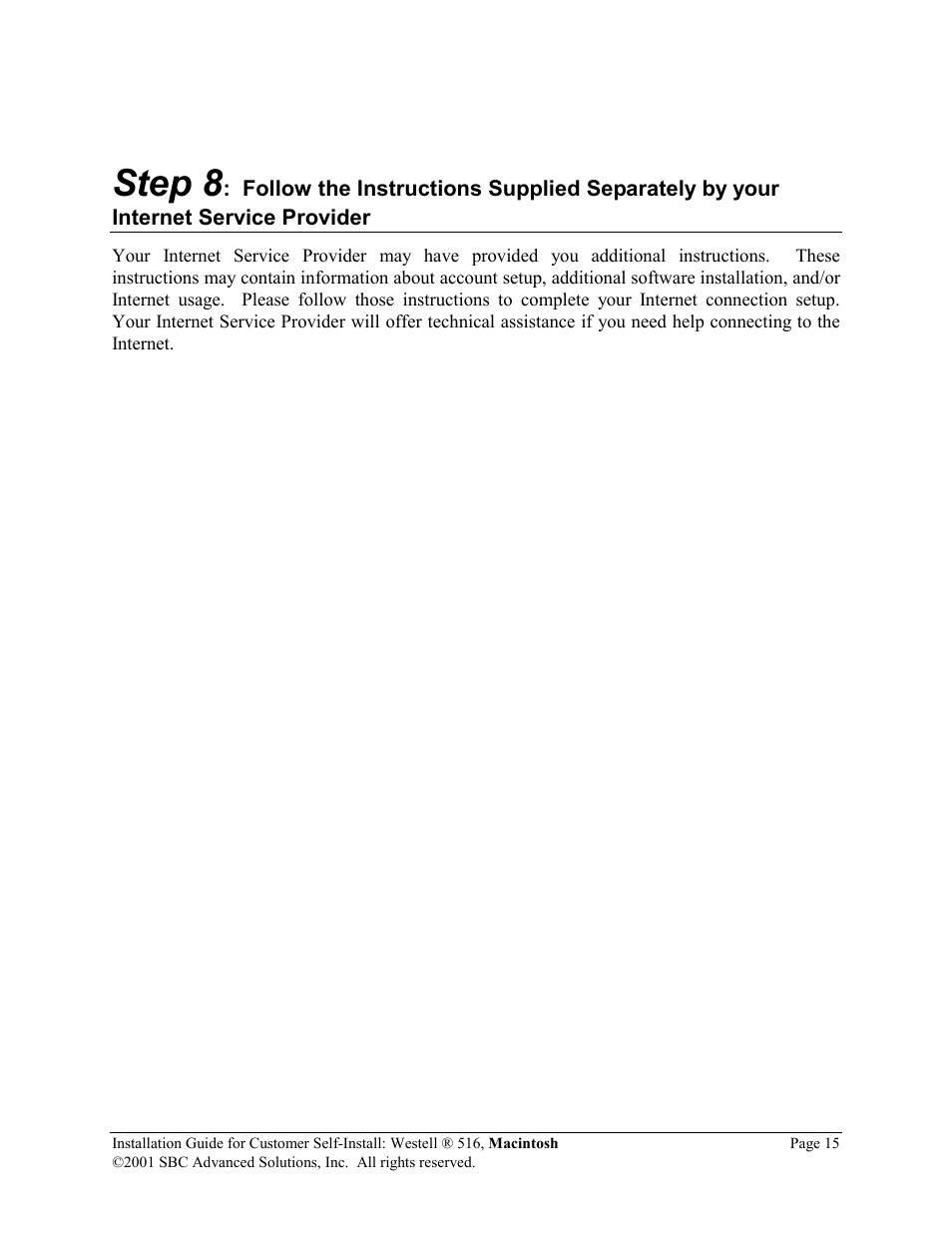 Step 8 | SBC comm 516 User Manual | Page 16 / 28