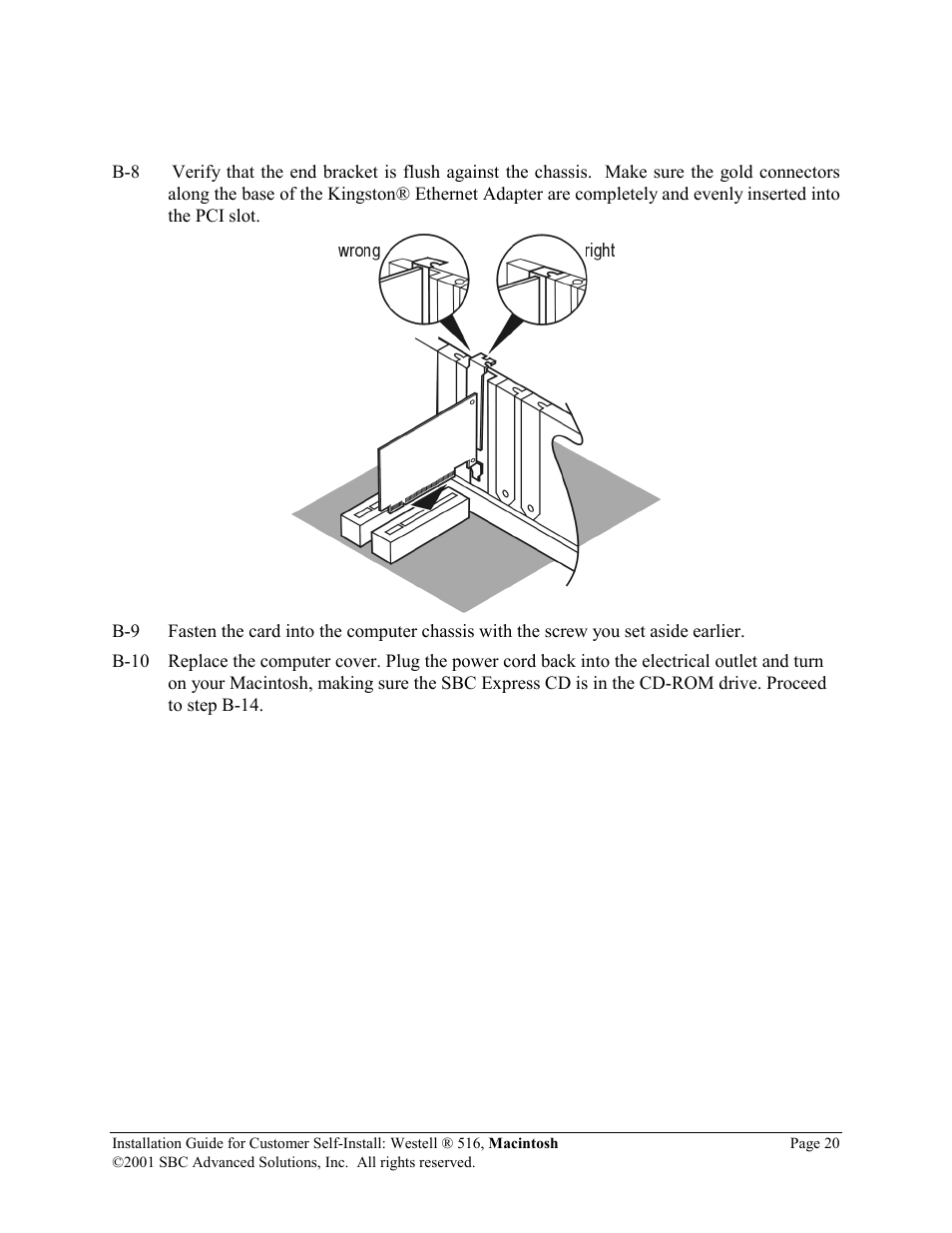 SBC comm 516 User Manual | Page 21 / 28