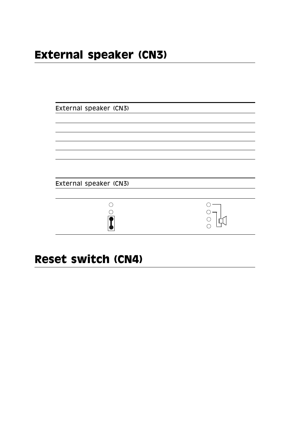 External speaker (cn3), Reset switch (cn4) | SBC comm AMD SBC-770 User Manual | Page 40 / 111