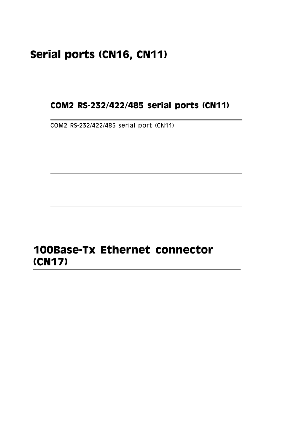 Serial ports (cn16, cn11) | SBC comm AMD SBC-770 User Manual | Page 50 / 111