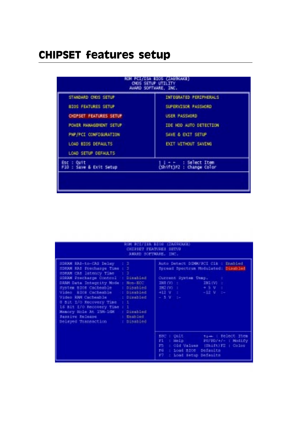 Chipset features setup | SBC comm AMD SBC-770 User Manual | Page 71 / 111