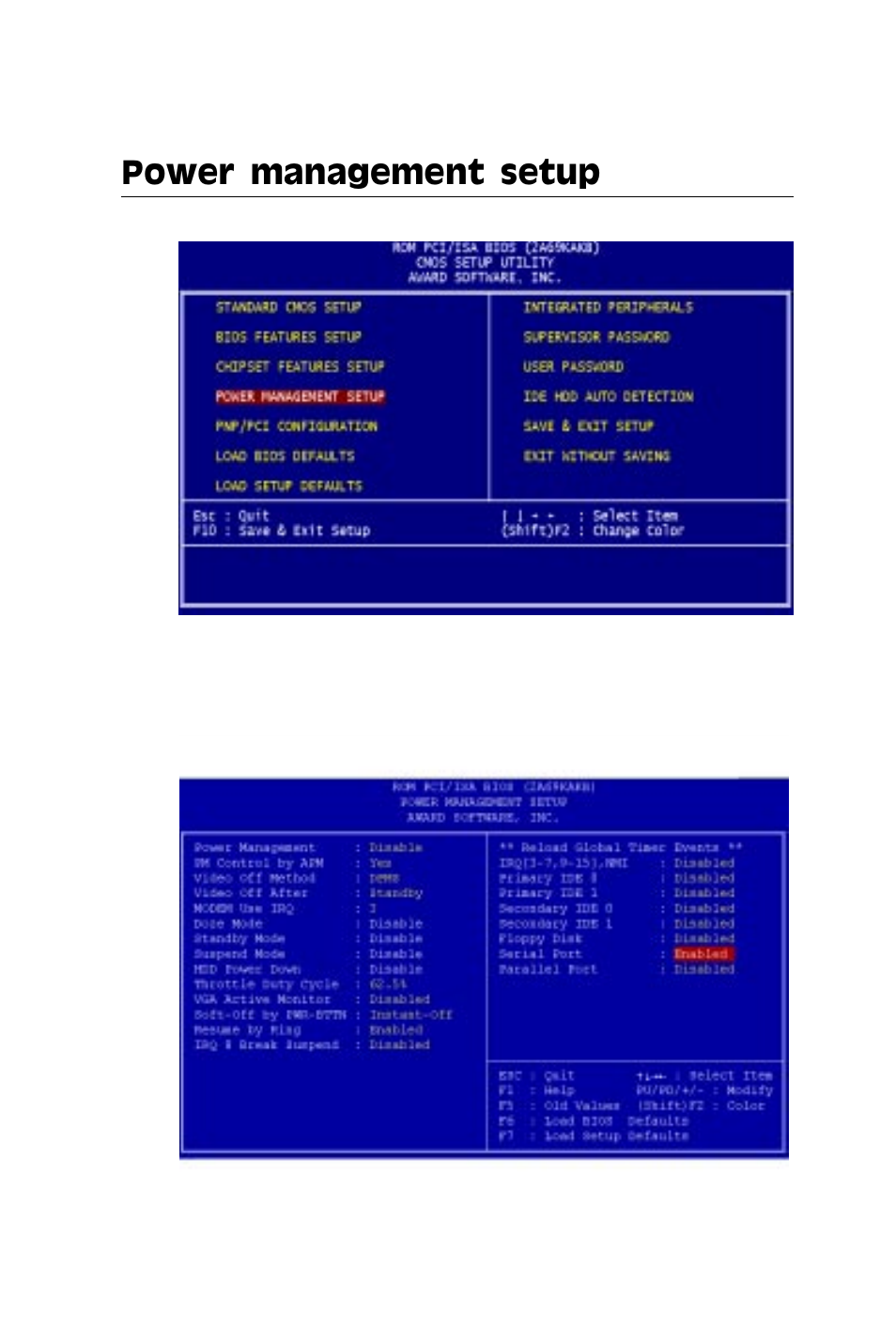 Power management setup | SBC comm AMD SBC-770 User Manual | Page 75 / 111