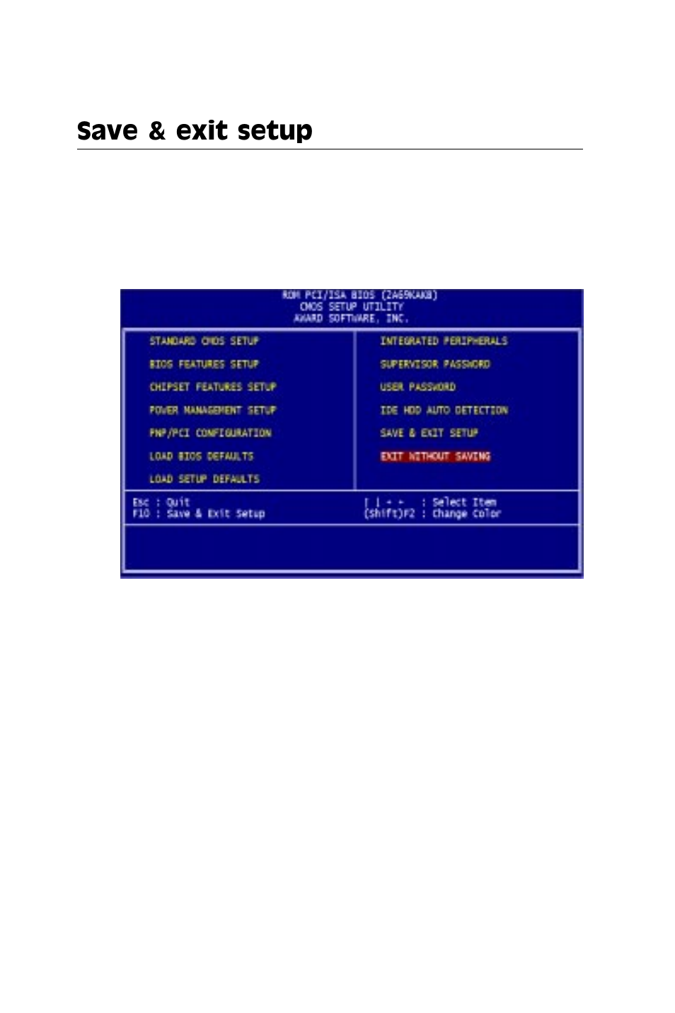 Save & exit setup | SBC comm AMD SBC-770 User Manual | Page 90 / 111