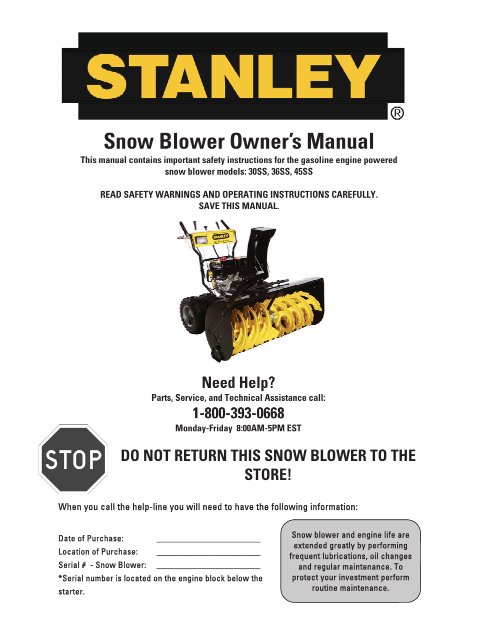Stanley Black & Decker 45SS User Manual | 34 pages