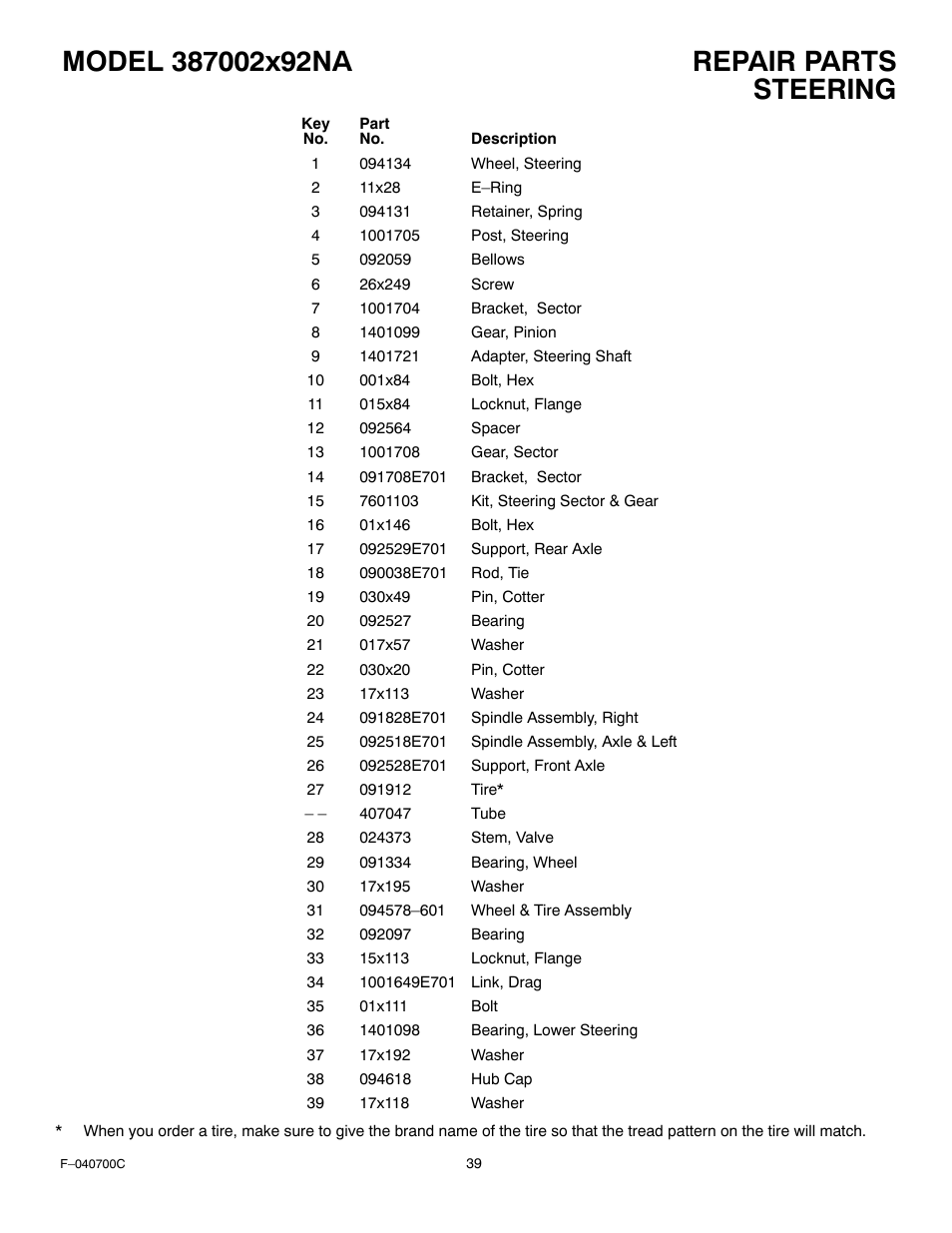 Steering | Stanley Black & Decker 387002x92NA User Manual | Page 39 / 52