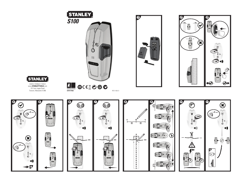 Stanley Black & Decker Stanley S100 User Manual | 4 pages