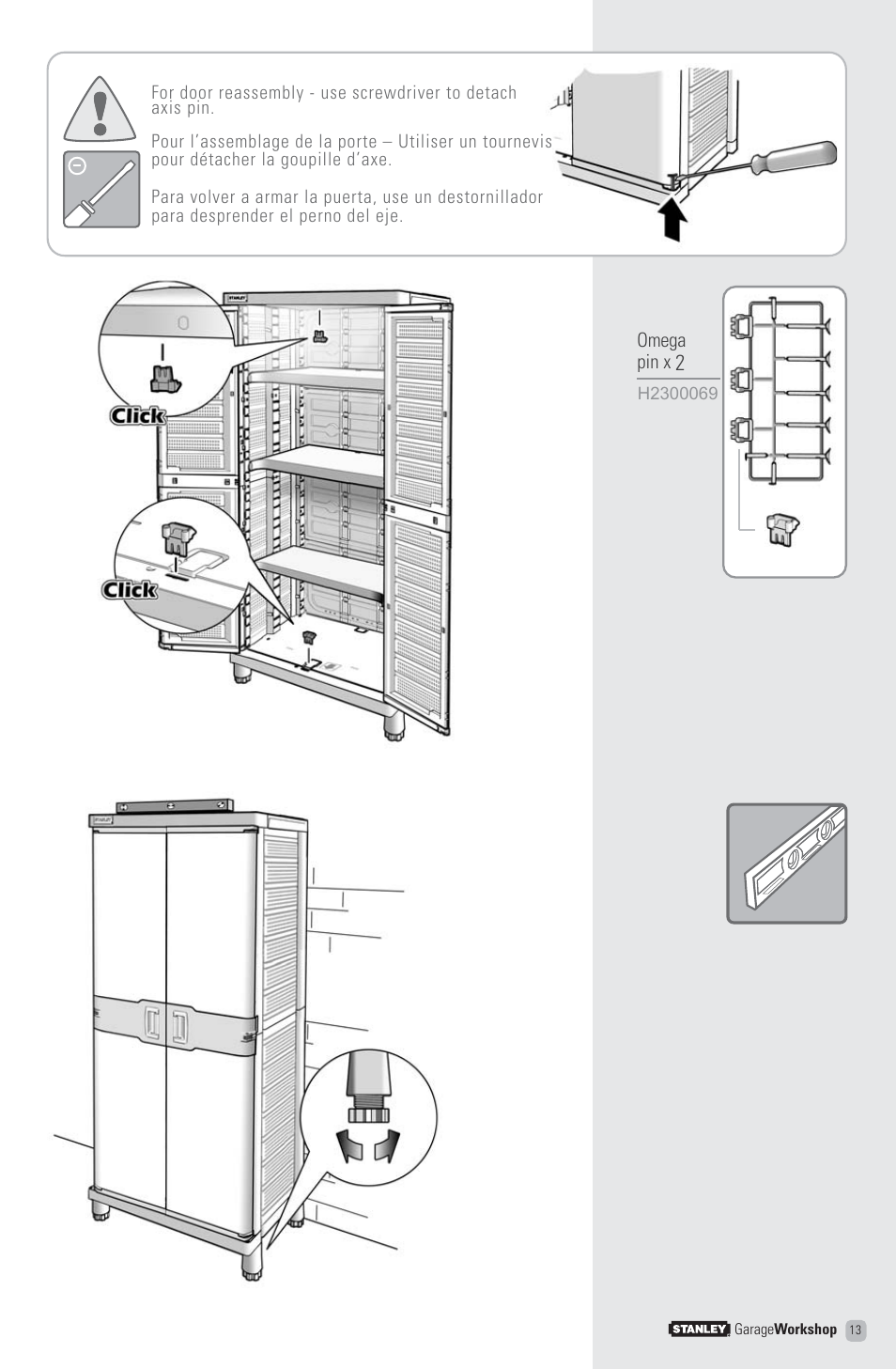 Stanley Black & Decker Stanley Garage Workshop T3 User Manual | Page 13 / 16