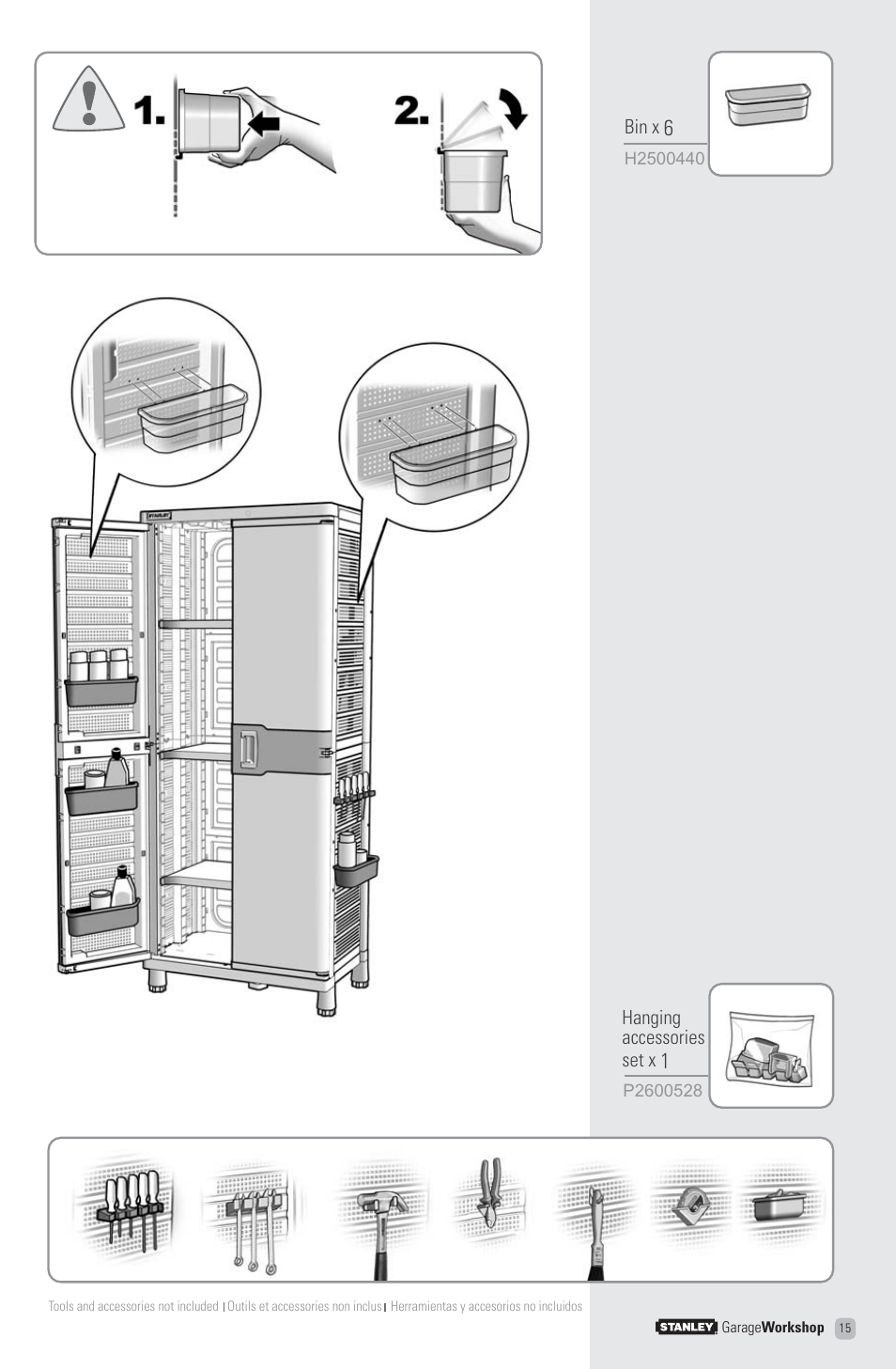 Stanley Black & Decker Stanley Garage Workshop T3 User Manual | Page 15 / 16
