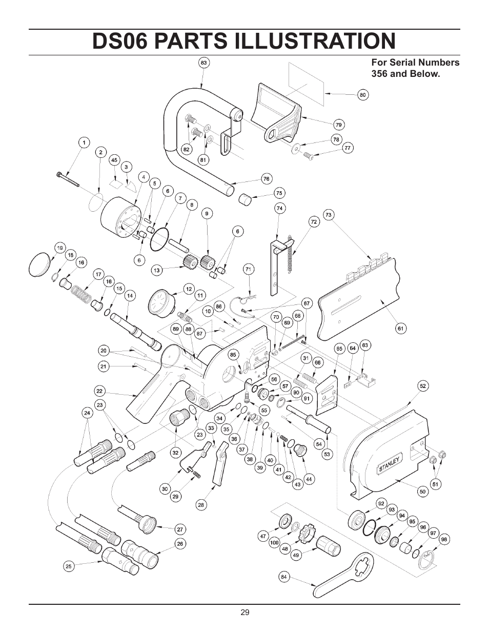 Ds06 parts illustration | Stanley Black & Decker DS06 User Manual | Page 29 / 33