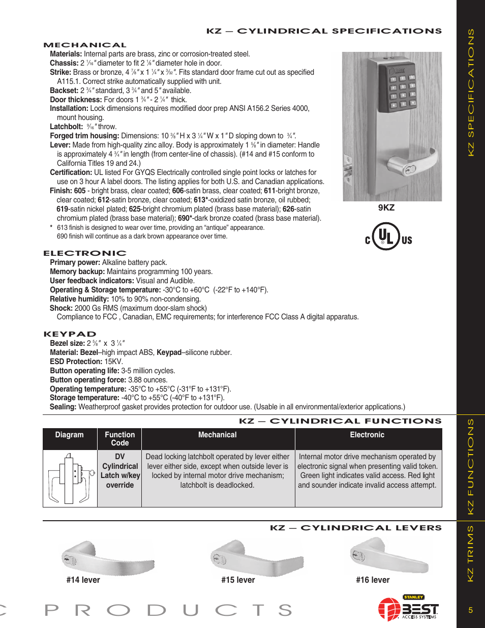 Stanley Black & Decker KEYPAD EZ LOCKS User Manual | Page 5 / 8