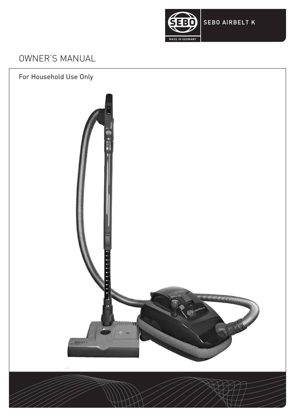 Sebo Airbelt K3 User Manual | 16 pages